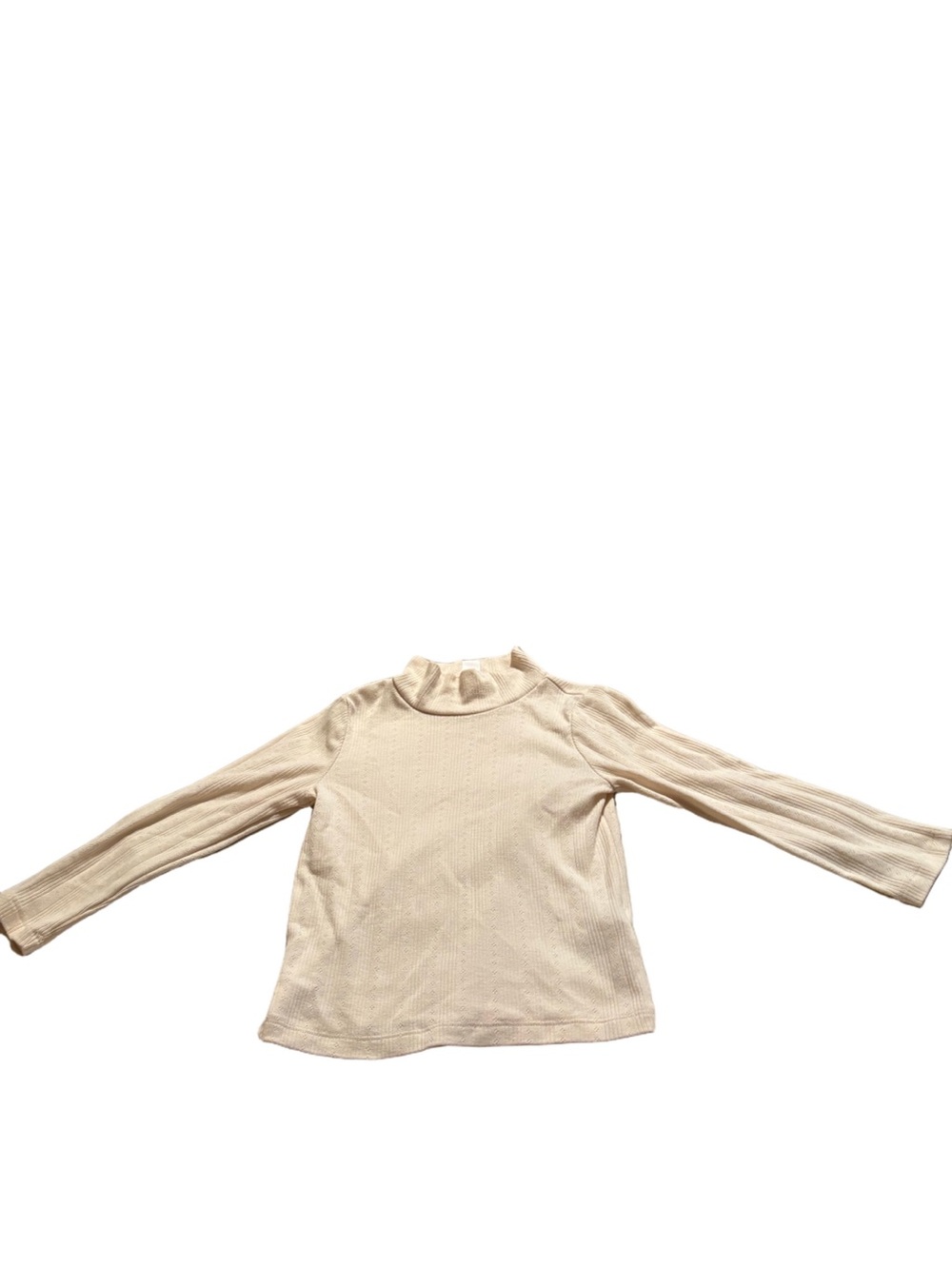 Joe Fresh Cream Long Sleeve Mock Neck Top Size 3T